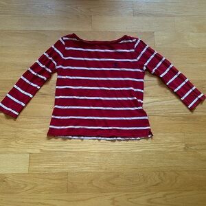 Ralph Lauren red and white striped shirt, XS